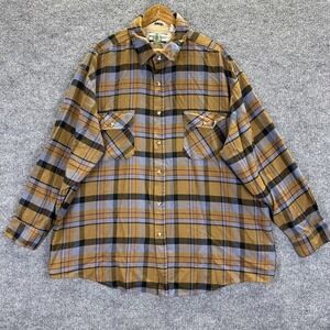 Vintage Northwest Shirt Mens 3XL Purple Plaid Flannel Button Up 90s Hong Kong